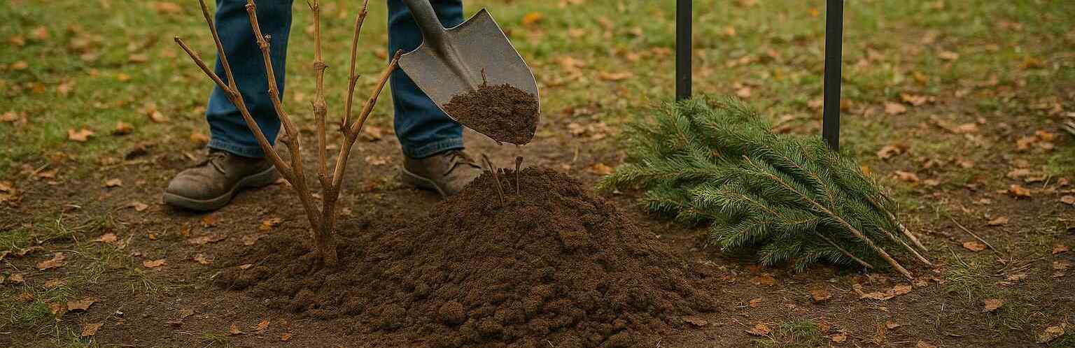 Земляной способ укрытия винограда на зиму
