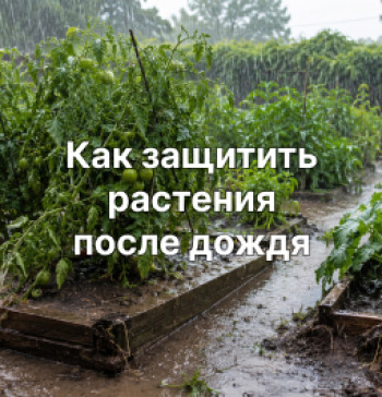 Огород в дождь: как защитить растения и что сделать после ливня
