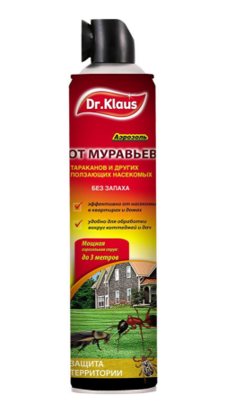 Аэрозоль Dr.Klaus от муравьев тараканов и других ползающих насекомых 600мл