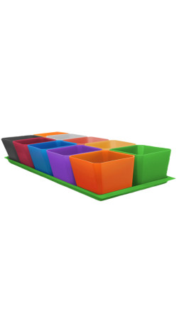 Набор горшков для рассады 10х0,5л арт.0336 Микс