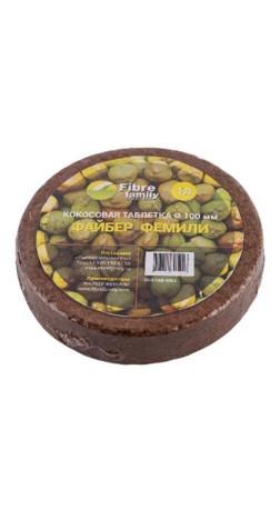 Таблетки из кокосового торфа 100 мм в упаковке с вкладышем