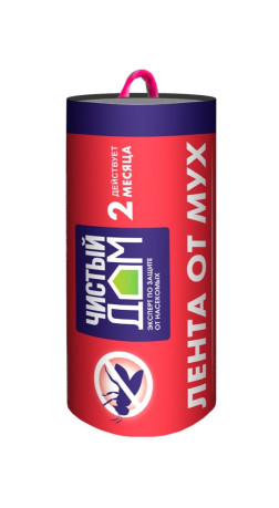 Лента липкая от мух с аттрактантом Чистый дом