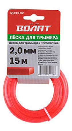 Леска ф 2.0ммх15м квадрат сечен Волат 51010-02