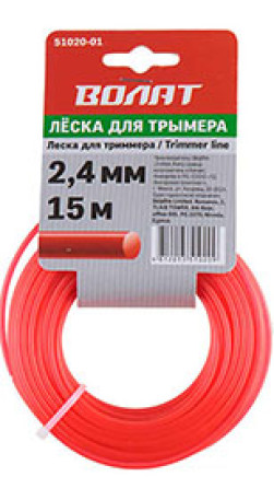 Леска ф 2.4ммх15м круг сечен Волат 51020-01