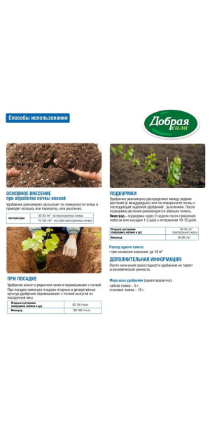 Удобрение Добрая сила Виноград-Смородина-Малина 2кг сухое