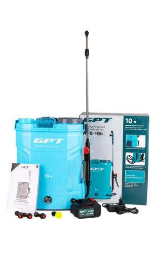 Аккумуляторный опрыскиватель 10л GPT WFB-10li