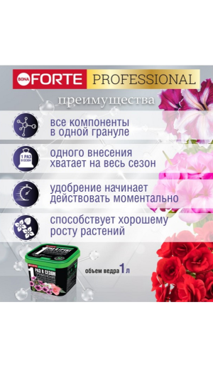 Удобрение Bona Forte для петуний и бегоний с биодоступным кремнием 1л