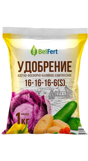 Удобрение минеральное АФК 16:16:16:6(S) 1кг