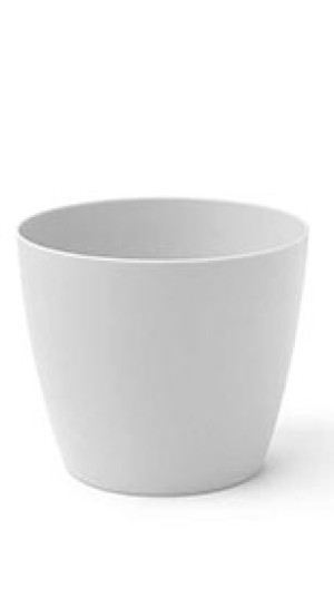 Горшок цветочный круглый белый D100мм 0.5л