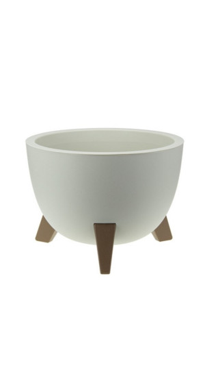 Кашпо ФЛОРИАН 4.2л белый ротанг