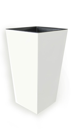 Кашпо для цветов со вставкой Жасмин 2 белый 9л