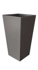 Кашпо для цветов со вставкой Жасмин 2 графит 9л