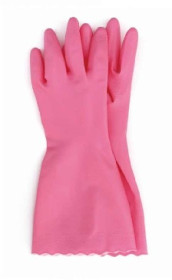 Перчатки хозяйственные латексные с хлопковым напылением размер L