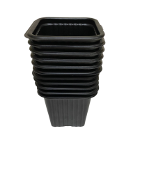 Горшок для рассады квадратный 9x9 9,5см Черный 500мл - КОМПЛЕКТ из 10 штук