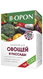 БИОПОН Удобрение для овощей и рассады 1 кг