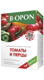 БИОПОН Удобрение для овощей и рассады. Томаты и перцы 1 кг