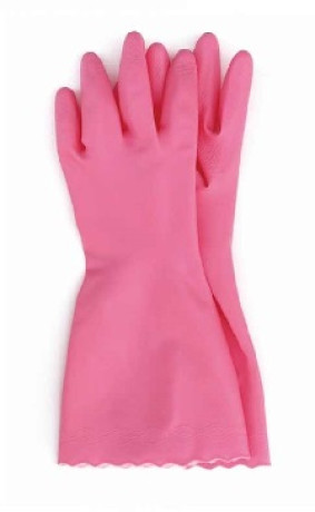 Перчатки хозяйственные латексные с хлопковым напылением размер М