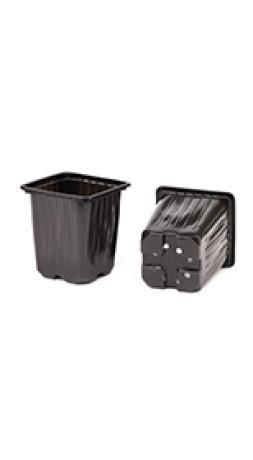 Горшок 9х9х10см 0.55л формованный черный