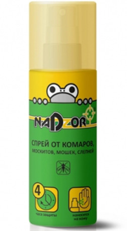 Спрей от комаров и мошек, 100мл Nadzor ISK001N