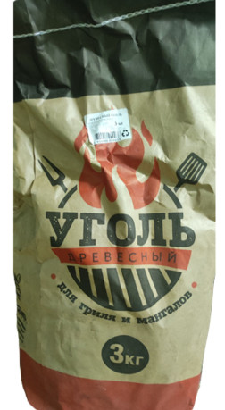 Уголь древесный 3кг