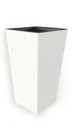 Кашпо для цветов со вставкой Жасмин 2 белый 9л