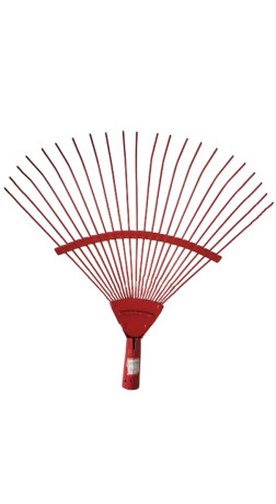 Грабли веерные 22 зубца (красные)