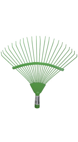 Грабли веерные 22 зубца (зеленые) без черенка