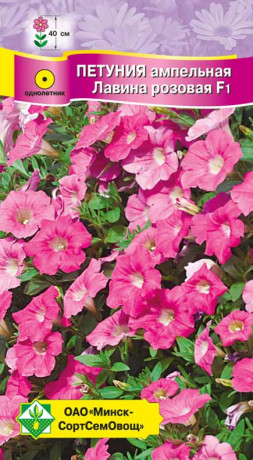 Петуния гибридная ампельная Лавина розовая F1 7шт