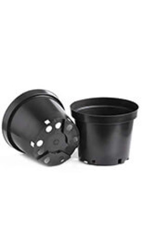 Горшок d13см h10.4см 1л, литой, черный IC1