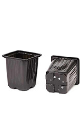 Горшок 7х7х7см 0.2л формованный черный