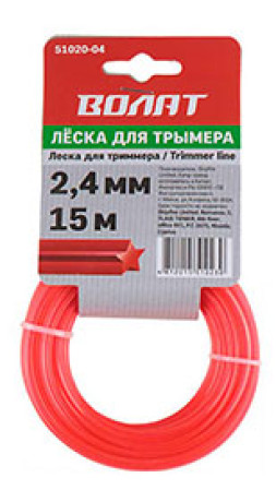 Леска ф 2.4ммх15м звезд Волат 51020-04